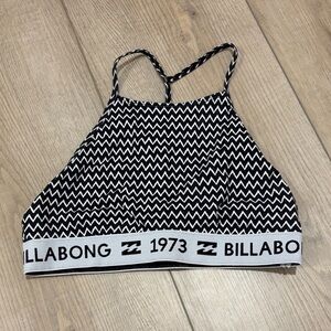 Billabong Black and White Zigzag Bikini Top/sports bra